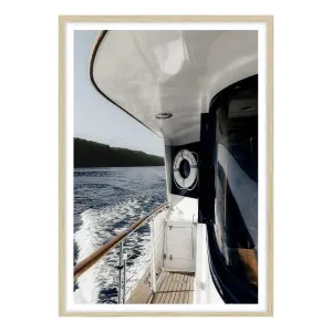 Azure Summer Charter Framed Print in 103 x 143cm Natural by OZ Design, a Prints for sale on Style Sourcebook