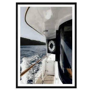 Azure Summer Charter Framed Print in 118 x 165cm Black by OZ Design, a Prints for sale on Style Sourcebook