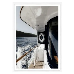Azure Summer Charter Framed Print in 118 x 165cm White by OZ Design, a Prints for sale on Style Sourcebook