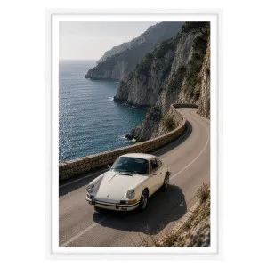 Alta Curva Framed Print in 103 x 143cm White by OZ Design, a Prints for sale on Style Sourcebook