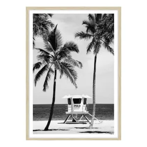 Bay Beach Tower Framed Print in 84 x 118cm Natural by OZ Design, a Prints for sale on Style Sourcebook