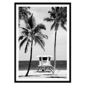 Bay Beach Tower Framed Print in 95 x 133cm Black by OZ Design, a Prints for sale on Style Sourcebook