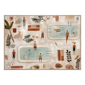 Coral Fondness Box Framed Canvas in 117 x 83cm Natural by OZ Design, a Painted Canvases for sale on Style Sourcebook