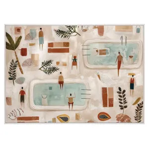 Coral Fondness Box Framed Canvas in 84 x 61cm White by OZ Design, a Painted Canvases for sale on Style Sourcebook