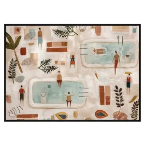 Coral Fondness Box Framed Canvas in 164 x 117cm Black by OZ Design, a Painted Canvases for sale on Style Sourcebook