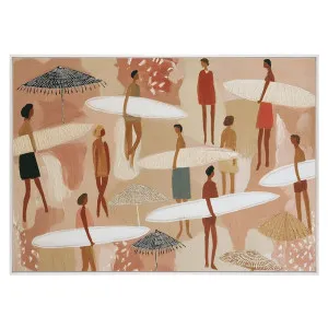 Coral Salt Society Box Framed Canvas in 132 x 94cm White by OZ Design, a Painted Canvases for sale on Style Sourcebook