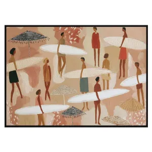 Coral Salt Society Box Framed Canvas in 117 x 83cm Black by OZ Design, a Painted Canvases for sale on Style Sourcebook