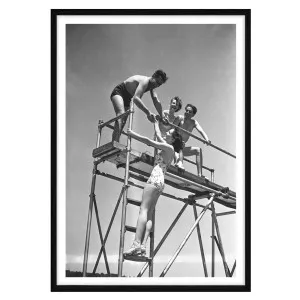 Retro Endless Summer Framed Print in 61 x 84cm Black by OZ Design, a Prints for sale on Style Sourcebook