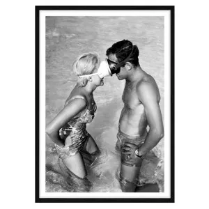Retro Saltwater Sweethearts Framed Print in 61 x 84cm Black by OZ Design, a Prints for sale on Style Sourcebook