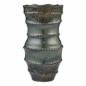 Skye Vase 18.5x34.5cm in Navy / Steel by OZ Design, a Vases & Jars for sale on Style Sourcebook