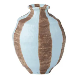 Ligne Vase Small 12x15cm in Sky / Chocolate by OZ Design, a Vases & Jars for sale on Style Sourcebook