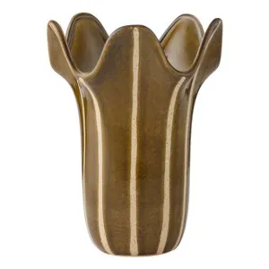 Sabina Vase 26x33cm in Olive / Ivory by OZ Design, a Vases & Jars for sale on Style Sourcebook