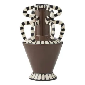 Flavin Vase Large 23x40cm in Chocolate / Black / Ivory by OZ Design, a Vases & Jars for sale on Style Sourcebook