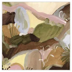 Wildflower Whimsy Summer Box Framed Canvas in 82 x 82cm by OZ Design, a Painted Canvases for sale on Style Sourcebook