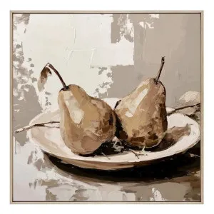 Cava Pear Shaped Box Framed Canvas in 142 x 142cm Natural by OZ Design, a Painted Canvases for sale on Style Sourcebook