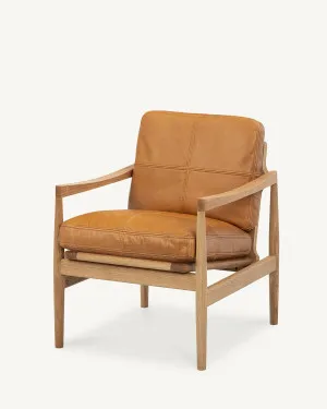 Den Armchair - Oak & Leather by The Modern, a Chairs for sale on Style Sourcebook