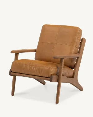 Map Armchair - Walnut & Leather by The Modern, a Chairs for sale on Style Sourcebook
