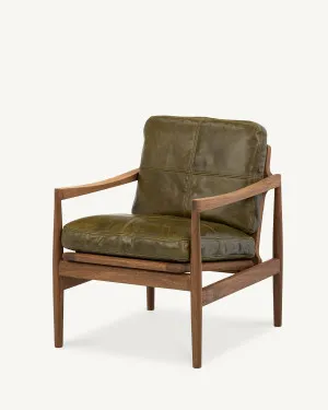Den Armchair - Walnut & Leather by The Modern, a Chairs for sale on Style Sourcebook