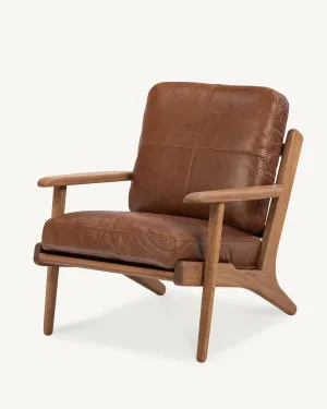 Map Armchair - Walnut & Leather by The Modern, a Chairs for sale on Style Sourcebook