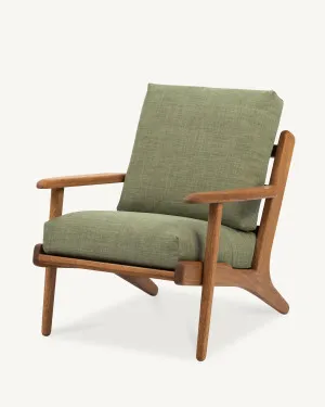 Map Armchair - Walnut & Fabric by The Modern, a Chairs for sale on Style Sourcebook