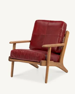 Map Armchair - Walnut & Leather by The Modern, a Chairs for sale on Style Sourcebook