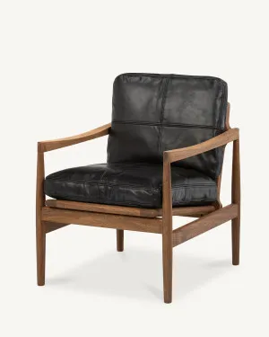 Den Armchair - Walnut & Leather by The Modern, a Chairs for sale on Style Sourcebook