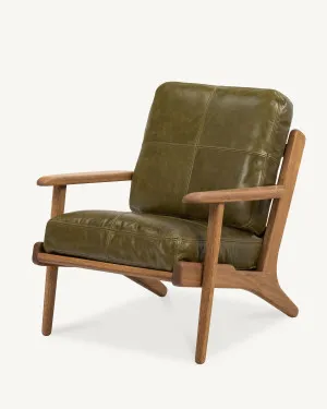 Map Armchair - Walnut & Leather by The Modern, a Chairs for sale on Style Sourcebook