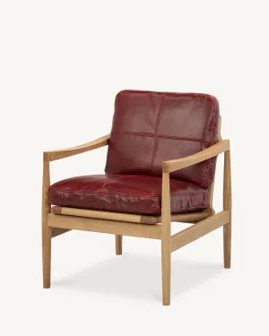 Den Armchair - Oak & Leather by The Modern, a Chairs for sale on Style Sourcebook