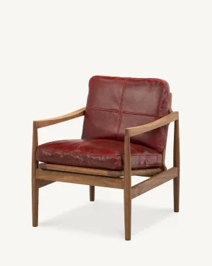 Den Armchair - Walnut & Leather by The Modern, a Chairs for sale on Style Sourcebook