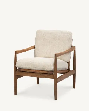 Den Armchair - Walnut & Fabric by The Modern, a Chairs for sale on Style Sourcebook