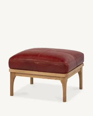 Den Footstool - Oak & Leather by The Modern, a Ottomans for sale on Style Sourcebook