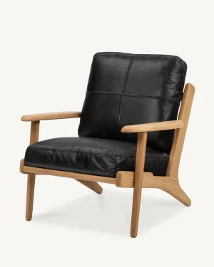 Map Armchair - Oak & Leather by The Modern, a Chairs for sale on Style Sourcebook