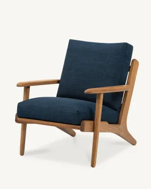 Map Armchair - Walnut & Fabric by The Modern, a Chairs for sale on Style Sourcebook