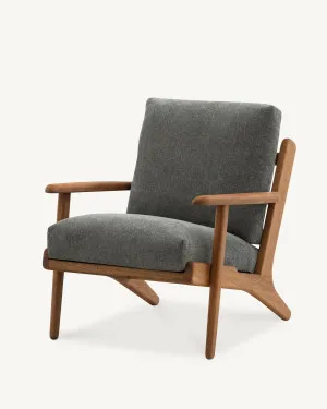 Map Armchair - Walnut & Fabric by The Modern, a Chairs for sale on Style Sourcebook