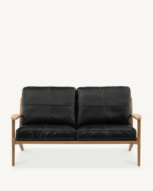 Map 2 Seat Sofa - Oak & Leather by The Modern, a Sofas for sale on Style Sourcebook