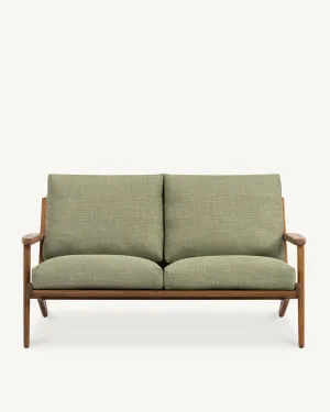 Map 2 Seat Sofa - Walnut & Fabric by The Modern, a Sofas for sale on Style Sourcebook