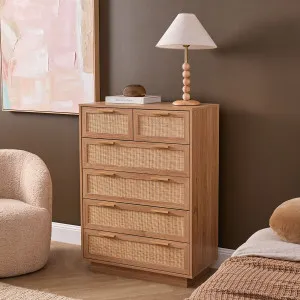 Noosa Rattan Tallboy - Natural - Mocka by Mocka., a Dressers & Chests of Drawers for sale on Style Sourcebook