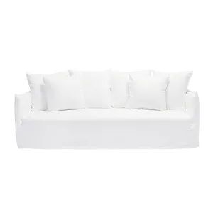 Como Linen Deep Sofa Pure White - 3 Seater by James Lane, a Sofas for sale on Style Sourcebook