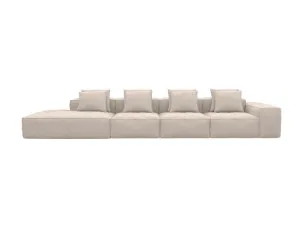 Riley Boucle Pumice Modular Sofa Left Terminal - 5 Seater by James Lane, a Sofas for sale on Style Sourcebook