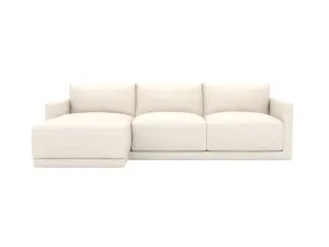 Haven Noa Fog Chaise Sofa Left Facing - 3 Seater by James Lane, a Sofas for sale on Style Sourcebook