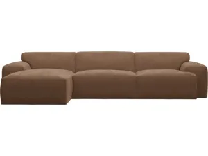 Copenhagen Tribute Chestnut Modular Chaise Sofa Left Facing - 3 Seater by James Lane, a Sofas for sale on Style Sourcebook