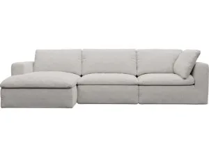 Cloud Deep Avon Mineral Modular Chaise Sofa Left Facing - 3 Seater by James Lane, a Sofas for sale on Style Sourcebook