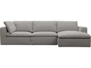 Cloud Deep Boucle Pumice Modular Chaise Sofa Right Facing - 3 Seater by James Lane, a Sofas for sale on Style Sourcebook