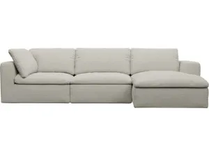Cloud Deep California Ivory Modular Chaise Sofa Right Facing - 3 Seater by James Lane, a Sofas for sale on Style Sourcebook