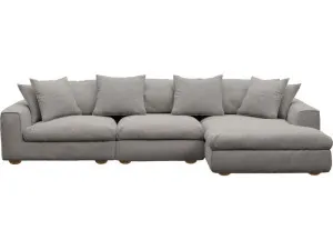Tully Boucle Pumice Chaise Sofa Right Facing - 3 Seater by James Lane, a Sofas for sale on Style Sourcebook