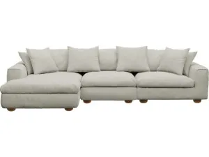 Tully California Ivory Chaise Sofa Left Facing - 3 Seater by James Lane, a Sofas for sale on Style Sourcebook