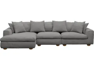 Tully California Slate Chaise Sofa Left Facing - 3 Seater by James Lane, a Sofas for sale on Style Sourcebook