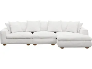 Tully Noa Fog Chaise Sofa Right Facing - 3 Seater by James Lane, a Sofas for sale on Style Sourcebook