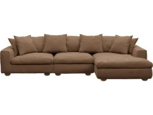 Tully Tribute Chestnut Chaise Sofa Right Facing - 3 Seater by James Lane, a Sofas for sale on Style Sourcebook