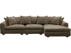 Tully Tribute Walnut Chaise Sofa Right Facing - 3 Seater by James Lane, a Sofas for sale on Style Sourcebook